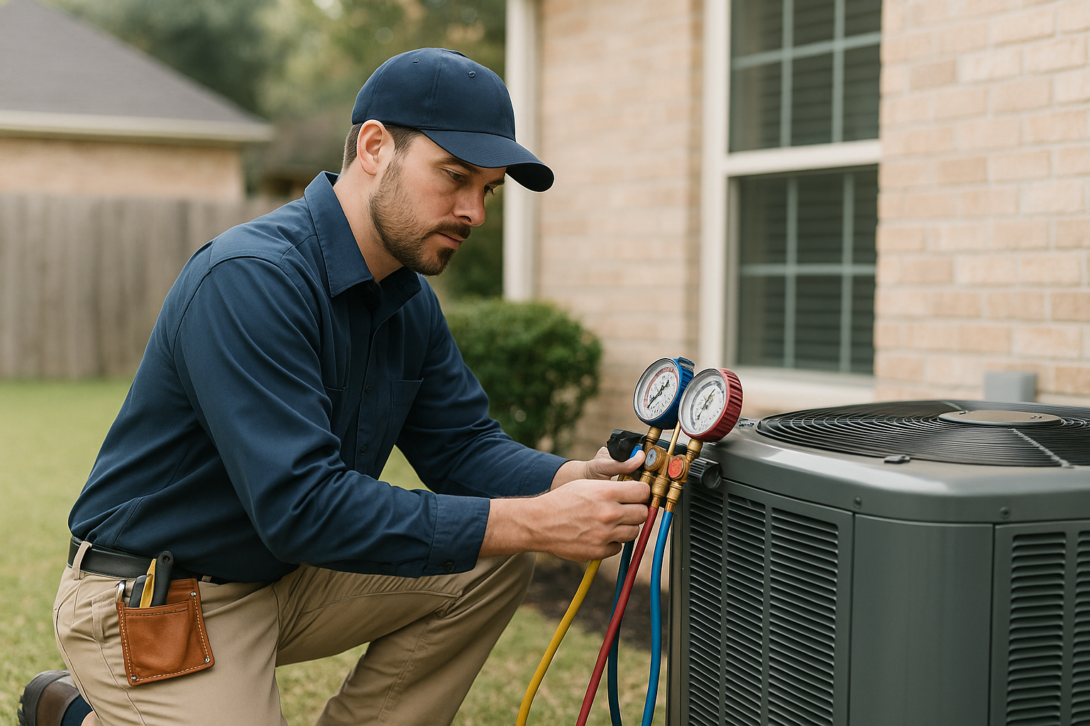 Editorial illustration depicting sugar land hvac